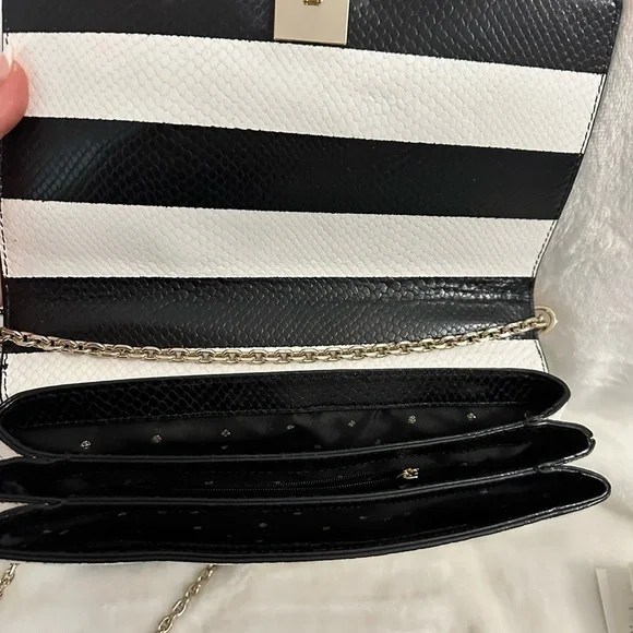 Kate spade embossed leather bag - chic black and white - Picture 5 of 13
